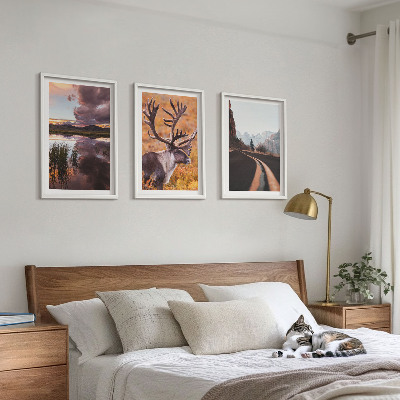 Billedvæg inspiration Bjerglandskaber med rensdyr