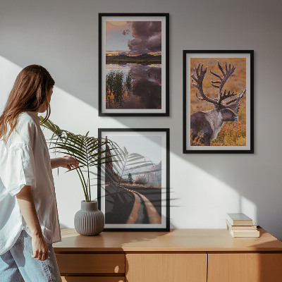 Billedvæg inspiration Bjerglandskaber med rensdyr