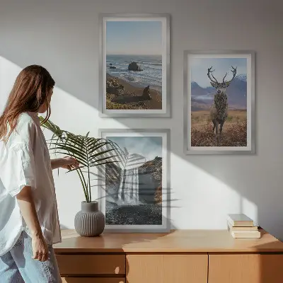 Billedsæt til soveværelset bjerglandskaber med vandfald