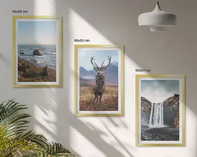 Billedsæt til soveværelset bjerglandskaber med vandfald