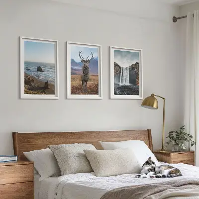 Billedsæt til soveværelset bjerglandskaber med vandfald