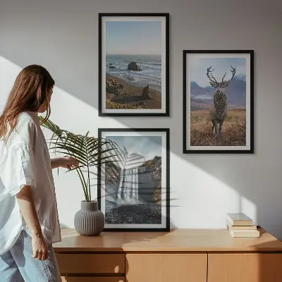 Billedsæt til soveværelset bjerglandskaber med vandfald
