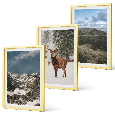 Billedvæg inspiration Bjerge sne hjorte skov landskab