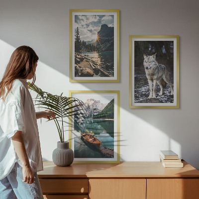 Billedvæg inspiration Bjerge søer ulv natur
