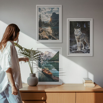 Billedvæg inspiration Bjerge søer ulv natur