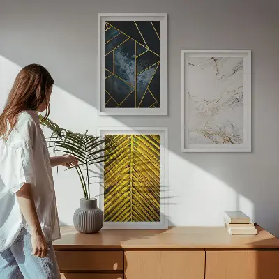 Sengesæt til soveværelset med geometriske mønstre og vegetation