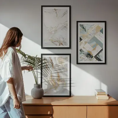 Sengesæt til soveværelset med elegant marmormønster