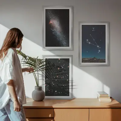 Billedvæg med kosmiske landskaber inspiration med galaksemotiver