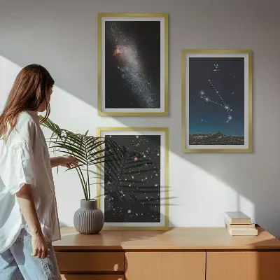 Billedvæg med kosmiske landskaber inspiration med galaksemotiver