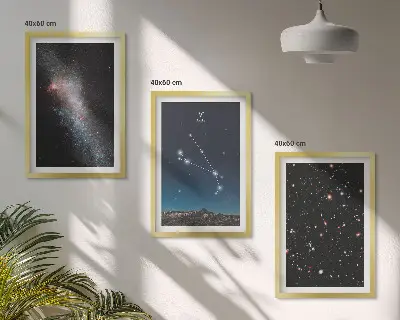 Billedvæg med kosmiske landskaber inspiration med galaksemotiver