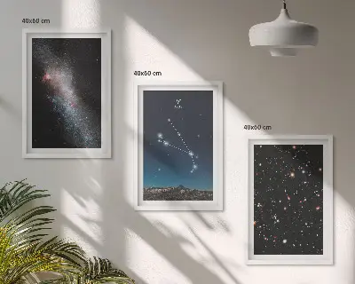 Billedvæg med kosmiske landskaber inspiration med galaksemotiver