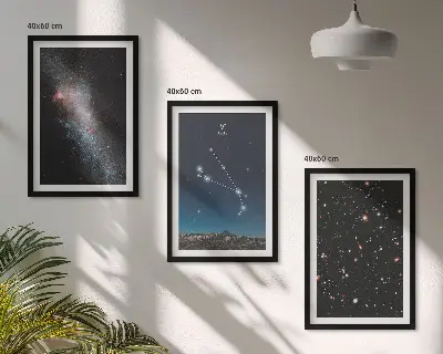 Billedvæg med kosmiske landskaber inspiration med galaksemotiver