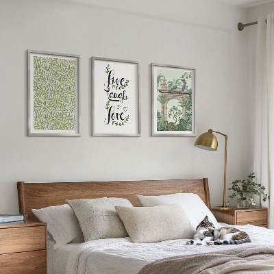 Billedvæg inspiration Grønne blade af planters arkitektur