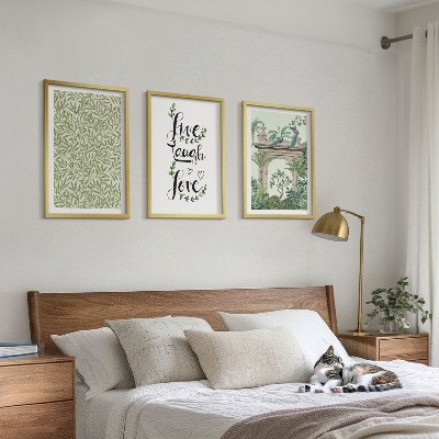 Billedvæg inspiration Grønne blade af planters arkitektur