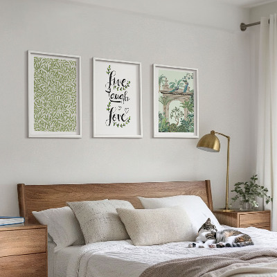 Billedvæg inspiration Grønne blade af planters arkitektur