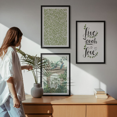 Billedvæg inspiration Grønne blade af planters arkitektur