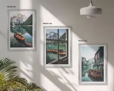 Bjergsø bådehus billedsæt til soveværelset