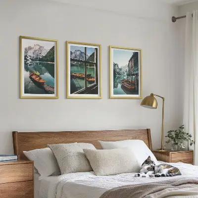 Bjergsø bådehus billedsæt til soveværelset