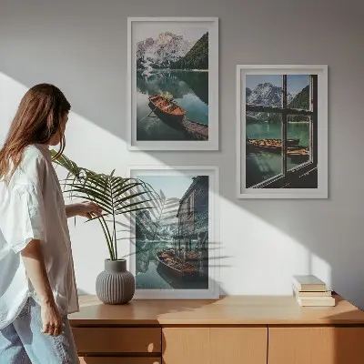Bjergsø bådehus billedsæt til soveværelset