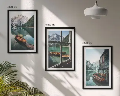 Bjergsø bådehus billedsæt til soveværelset
