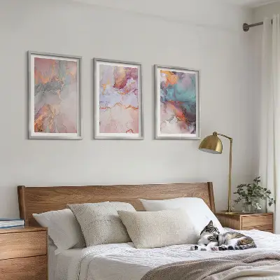 Billedvæg abstrakte pastelmønstre til inspiration