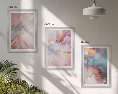 Billedvæg abstrakte pastelmønstre til inspiration
