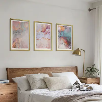 Billedvæg abstrakte pastelmønstre til inspiration