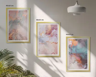 Billedvæg abstrakte pastelmønstre til inspiration
