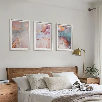 Billedvæg abstrakte pastelmønstre til inspiration