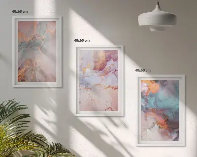 Billedvæg abstrakte pastelmønstre til inspiration