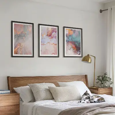 Billedvæg abstrakte pastelmønstre til inspiration