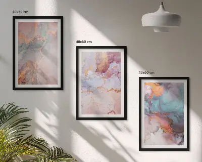 Billedvæg abstrakte pastelmønstre til inspiration