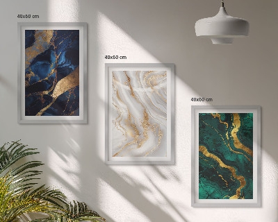 Billedvæg inspiration Abstrakte blågrønne mønstre