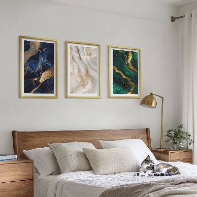 Billedvæg inspiration Abstrakte blågrønne mønstre