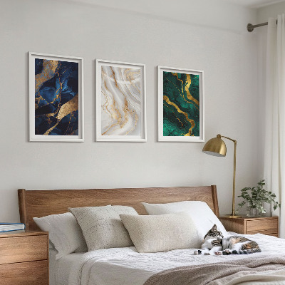 Billedvæg inspiration Abstrakte blågrønne mønstre