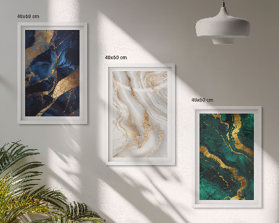 Billedvæg inspiration Abstrakte blågrønne mønstre