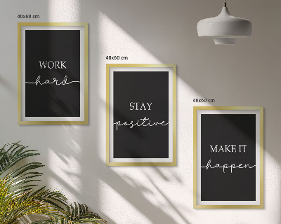 Billedsæt til soveværelset Elegante motiver på sort
