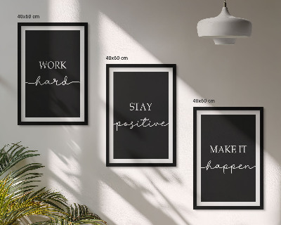 Billedsæt til soveværelset Elegante motiver på sort