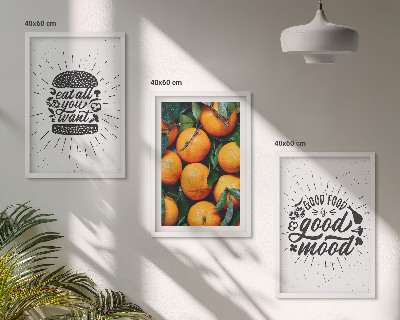 Billedvæg inspiration Saftige appelsiner køkken