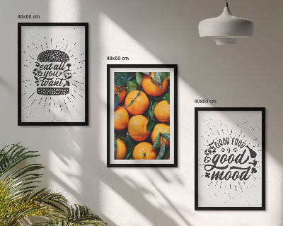 Billedvæg inspiration Saftige appelsiner køkken