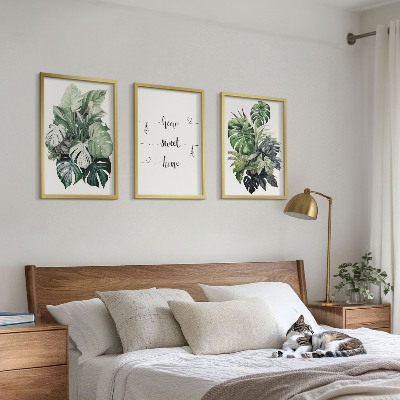 Billedvæg inspiration Akvarel Monstera blade