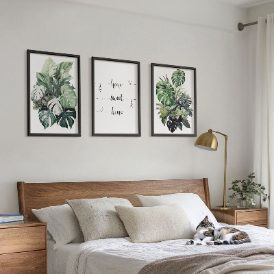 Billedvæg inspiration Akvarel Monstera blade