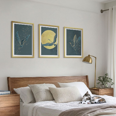 Billedvæg inspiration Traner i flyvning om natten