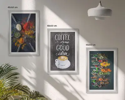 Sengesæt med krydderier, kaffe, urter og mønstre