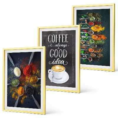 Sengesæt med krydderier, kaffe, urter og mønstre