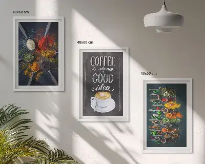 Sengesæt med krydderier, kaffe, urter og mønstre