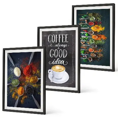 Sengesæt med krydderier, kaffe, urter og mønstre