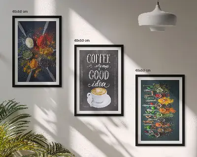 Sengesæt med krydderier, kaffe, urter og mønstre