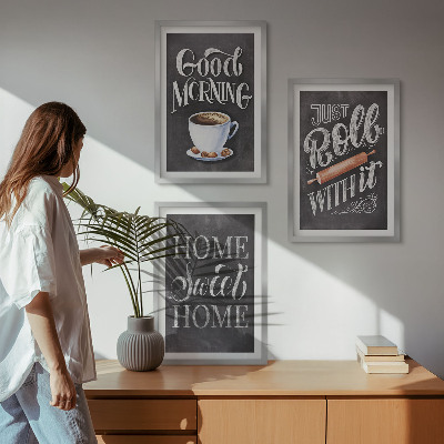 Billedvæg inspiration Inskriptioner med motiver til hjemmekøkkenet