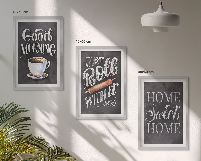 Billedvæg inspiration Inskriptioner med motiver til hjemmekøkkenet